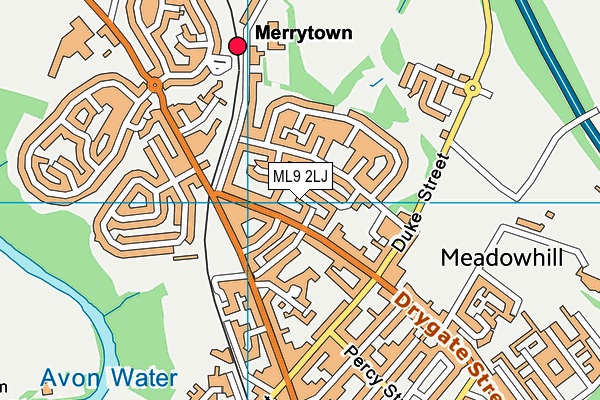 ML9 2LJ map - OS VectorMap District (Ordnance Survey)