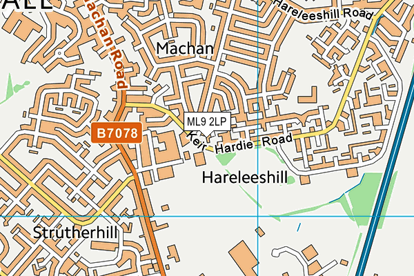 ML9 2LP map - OS VectorMap District (Ordnance Survey)