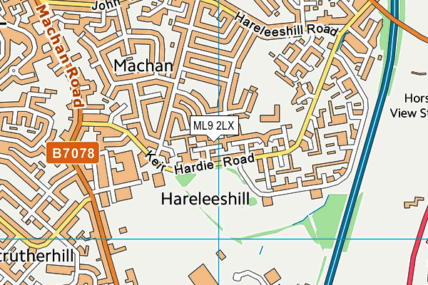 ML9 2LX map - OS VectorMap District (Ordnance Survey)