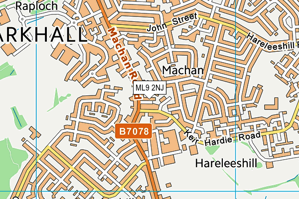 ML9 2NJ map - OS VectorMap District (Ordnance Survey)