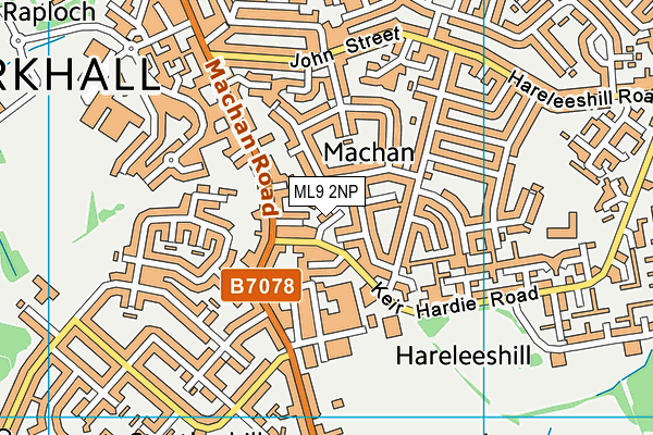 ML9 2NP map - OS VectorMap District (Ordnance Survey)