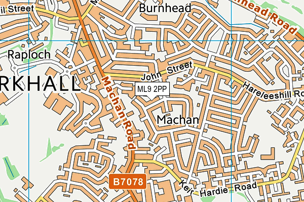 ML9 2PP map - OS VectorMap District (Ordnance Survey)