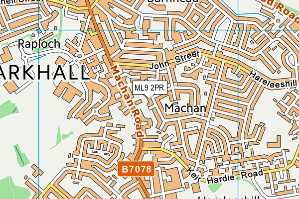 ML9 2PR map - OS VectorMap District (Ordnance Survey)