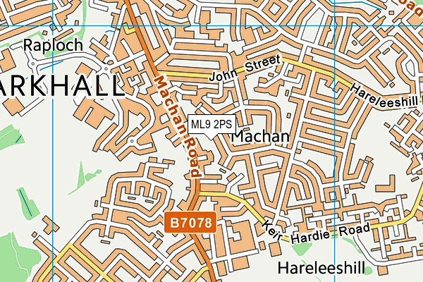 ML9 2PS map - OS VectorMap District (Ordnance Survey)