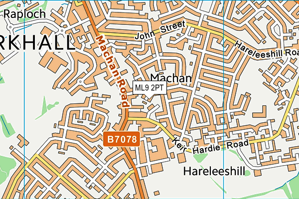 ML9 2PT map - OS VectorMap District (Ordnance Survey)