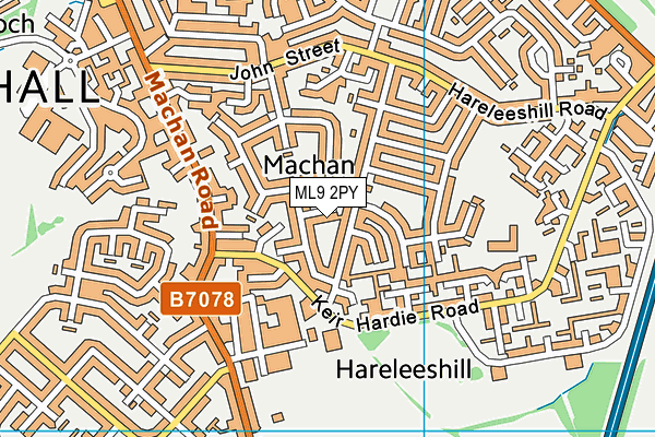 ML9 2PY map - OS VectorMap District (Ordnance Survey)