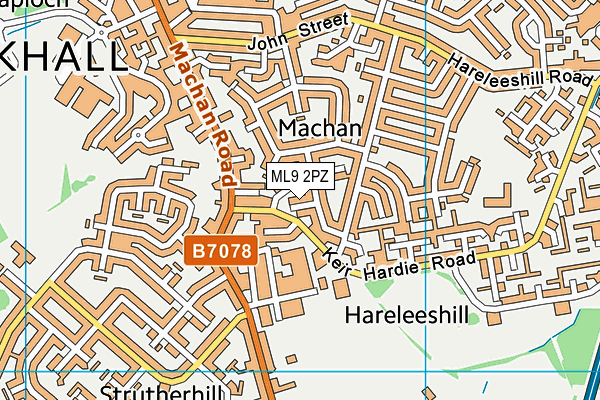 ML9 2PZ map - OS VectorMap District (Ordnance Survey)