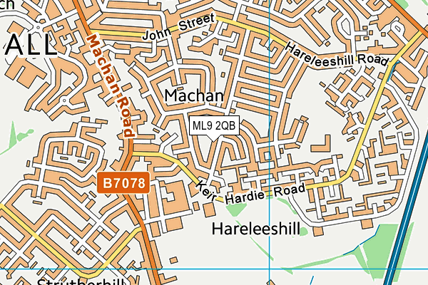 ML9 2QB map - OS VectorMap District (Ordnance Survey)