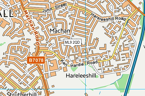 ML9 2QD map - OS VectorMap District (Ordnance Survey)