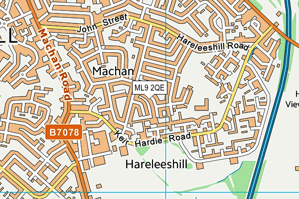 ML9 2QE map - OS VectorMap District (Ordnance Survey)