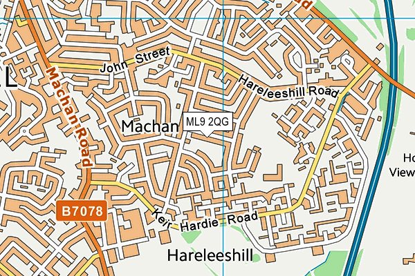 ML9 2QG map - OS VectorMap District (Ordnance Survey)
