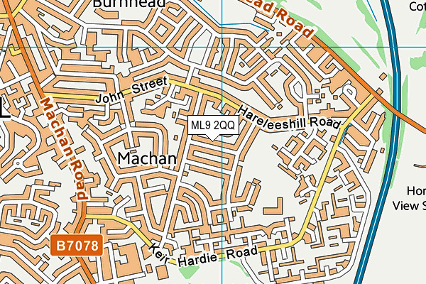 ML9 2QQ map - OS VectorMap District (Ordnance Survey)