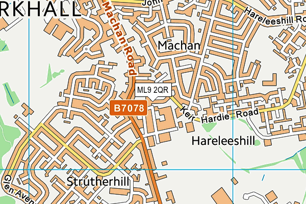 ML9 2QR map - OS VectorMap District (Ordnance Survey)