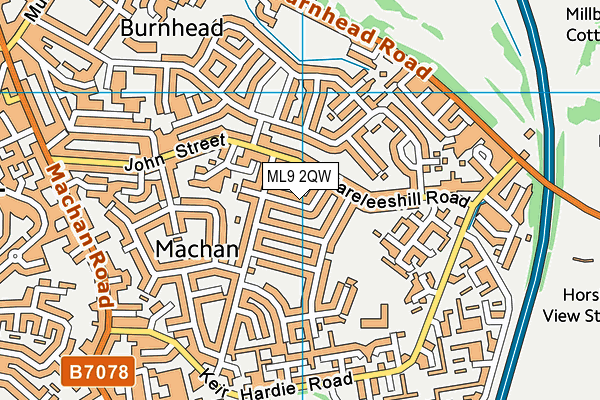 ML9 2QW map - OS VectorMap District (Ordnance Survey)