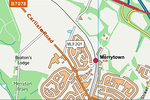 ML9 2QY map - OS VectorMap District (Ordnance Survey)