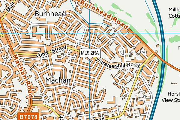 ML9 2RA map - OS VectorMap District (Ordnance Survey)