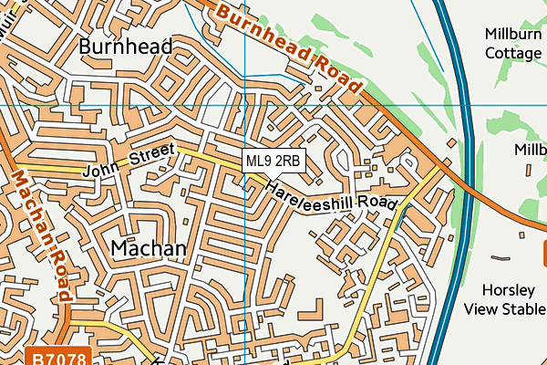 ML9 2RB map - OS VectorMap District (Ordnance Survey)