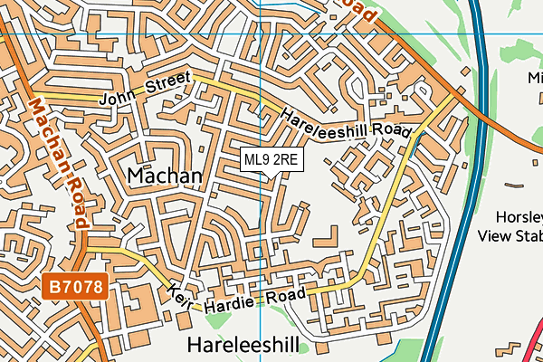 ML9 2RE map - OS VectorMap District (Ordnance Survey)