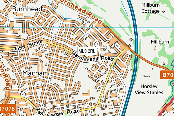 ML9 2RL map - OS VectorMap District (Ordnance Survey)