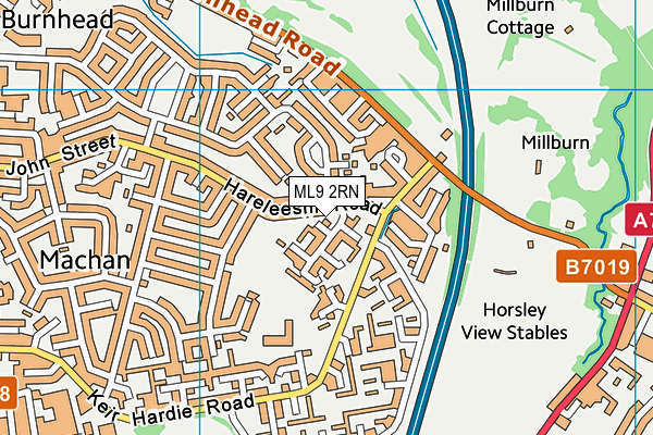 ML9 2RN map - OS VectorMap District (Ordnance Survey)