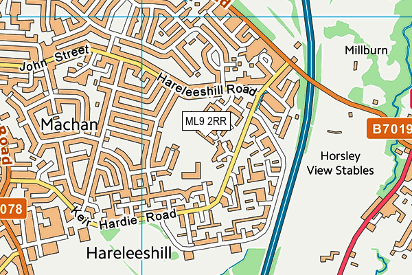 ML9 2RR map - OS VectorMap District (Ordnance Survey)