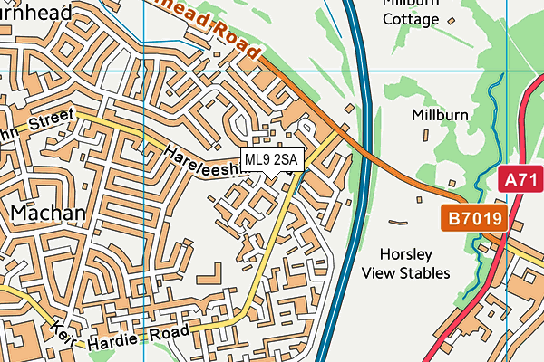 ML9 2SA map - OS VectorMap District (Ordnance Survey)