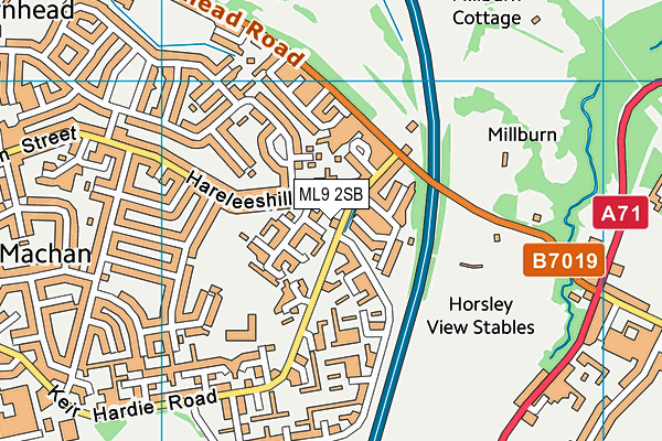 ML9 2SB map - OS VectorMap District (Ordnance Survey)