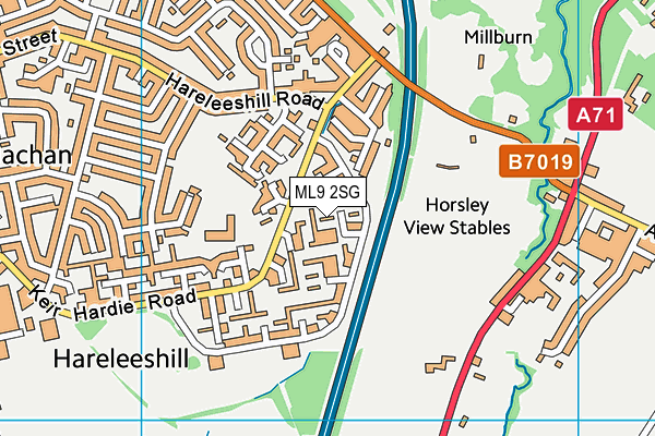 ML9 2SG map - OS VectorMap District (Ordnance Survey)
