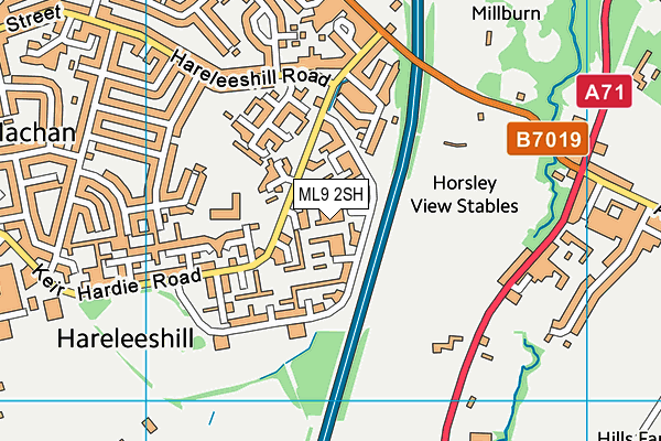 ML9 2SH map - OS VectorMap District (Ordnance Survey)