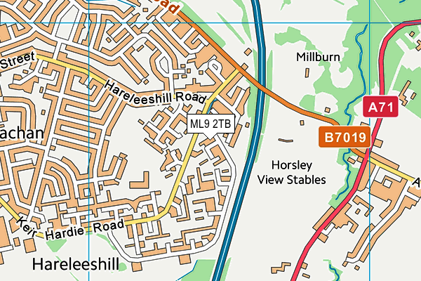 ML9 2TB map - OS VectorMap District (Ordnance Survey)
