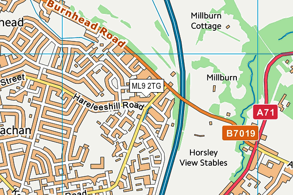 ML9 2TG map - OS VectorMap District (Ordnance Survey)