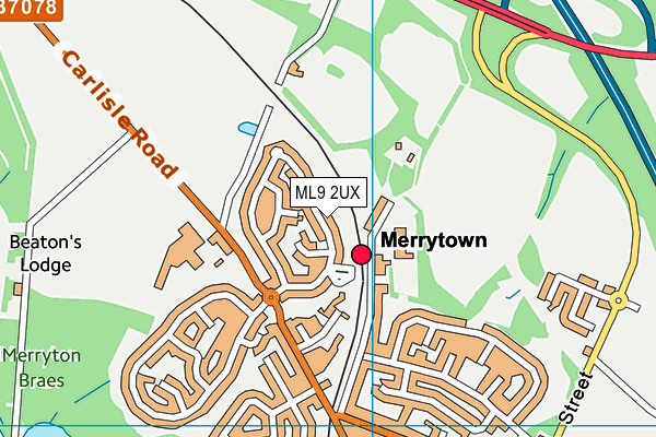 ML9 2UX map - OS VectorMap District (Ordnance Survey)