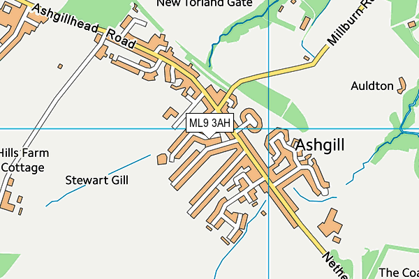 ML9 3AH map - OS VectorMap District (Ordnance Survey)