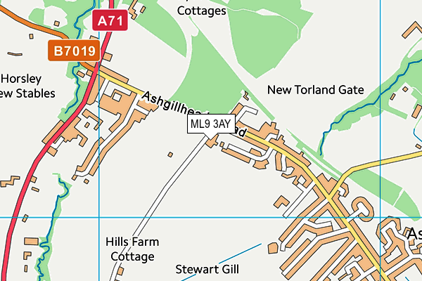 ML9 3AY map - OS VectorMap District (Ordnance Survey)