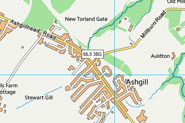 ML9 3BG map - OS VectorMap District (Ordnance Survey)