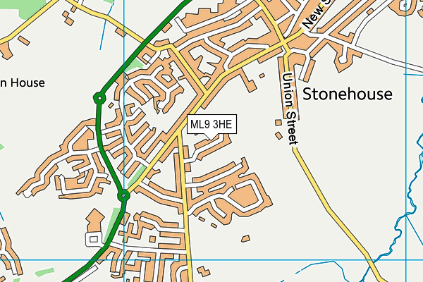 ML9 3HE map - OS VectorMap District (Ordnance Survey)