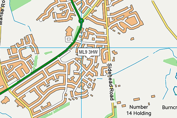 ML9 3HW map - OS VectorMap District (Ordnance Survey)