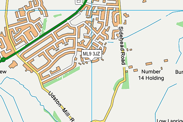 ML9 3JZ map - OS VectorMap District (Ordnance Survey)