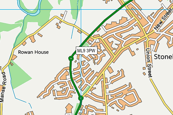 ML9 3PW map - OS VectorMap District (Ordnance Survey)