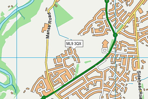 ML9 3QX map - OS VectorMap District (Ordnance Survey)