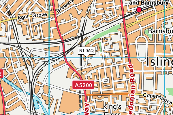 N1 0AQ map - OS VectorMap District (Ordnance Survey)