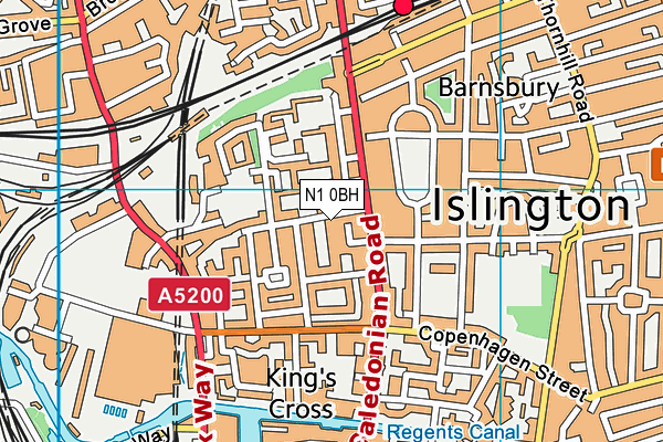 N1 0BH map - OS VectorMap District (Ordnance Survey)