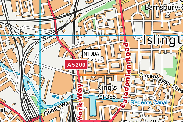 N1 0DA map - OS VectorMap District (Ordnance Survey)