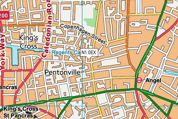 N1 0EX map - OS VectorMap District (Ordnance Survey)