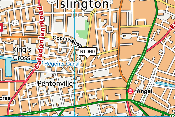 N1 0HD map - OS VectorMap District (Ordnance Survey)