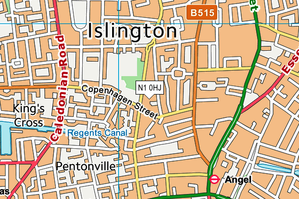 N1 0HJ map - OS VectorMap District (Ordnance Survey)