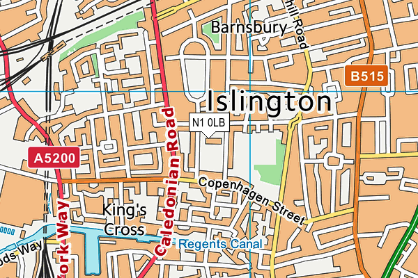 St Andrew's (Barnsbury) Church of England Primary School map (N1 0LB) - OS VectorMap District (Ordnance Survey)