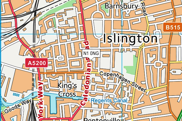 N1 0NG map - OS VectorMap District (Ordnance Survey)