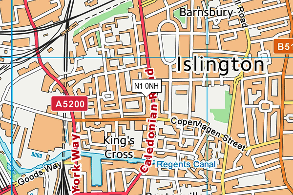 Cally Pool & Gym map (N1 0NH) - OS VectorMap District (Ordnance Survey)