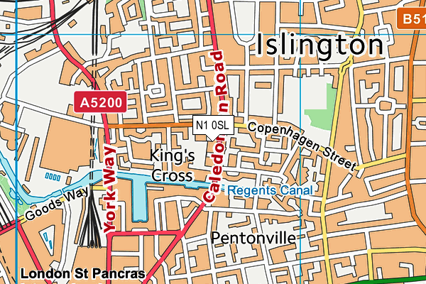 N1 0SL map - OS VectorMap District (Ordnance Survey)